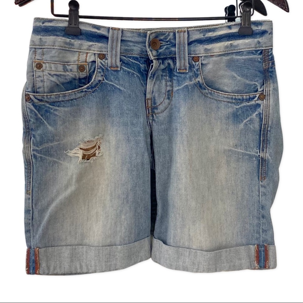 Guess denim cuffed shorts